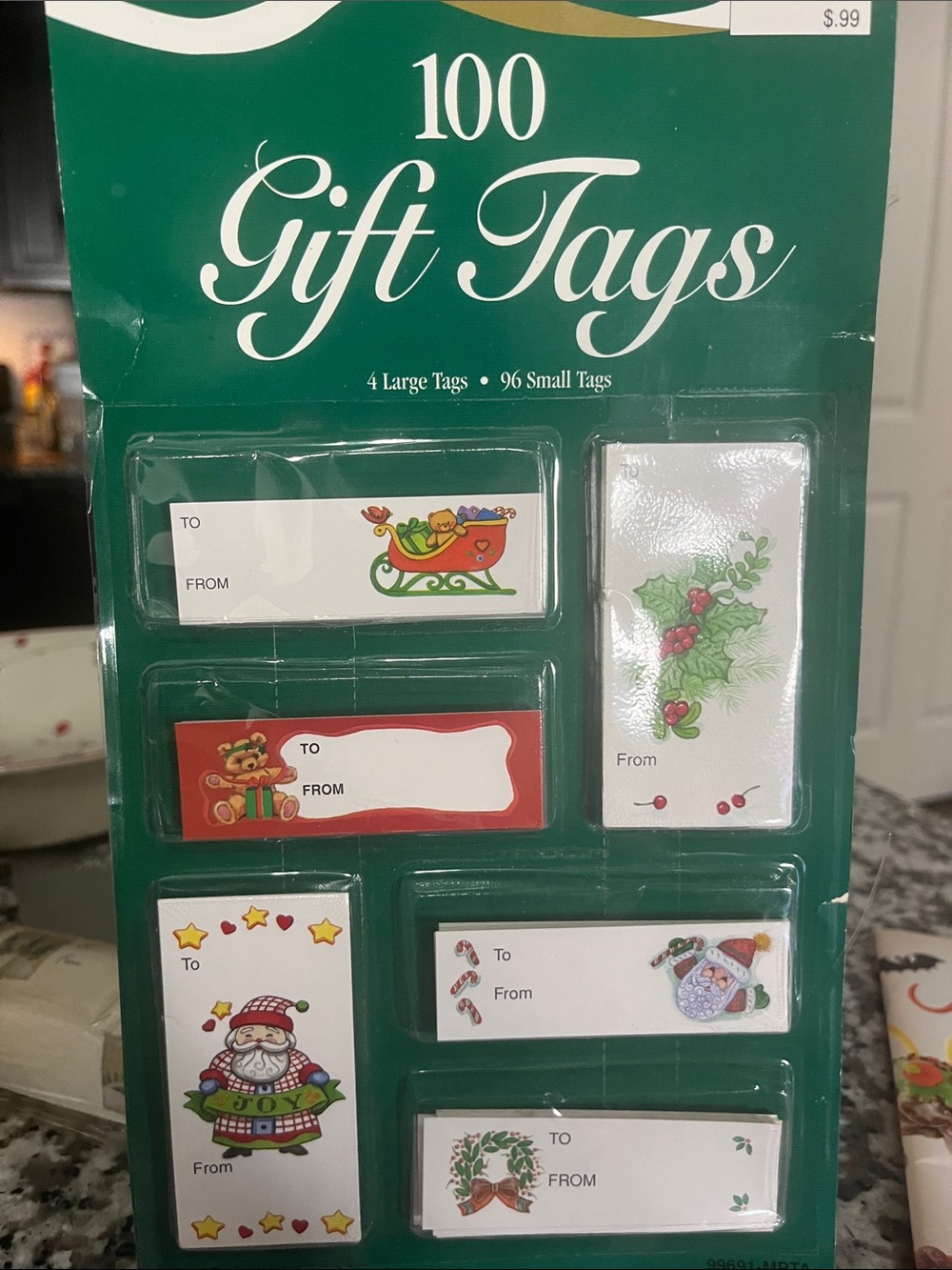 Vintage Peel and Stick Gift Tags for Gifts Christmas